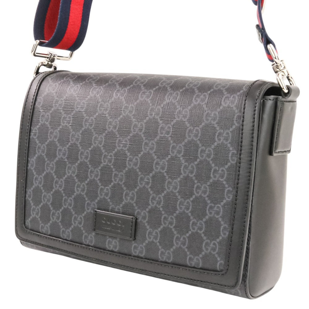 GUCCI GG Supreme Shoulder Bag Crossbody 771167 Black Men's Women's — Like New