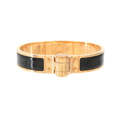 Hermes Charniere PM Bracelet Bangle Black Gold — New - Store Return
