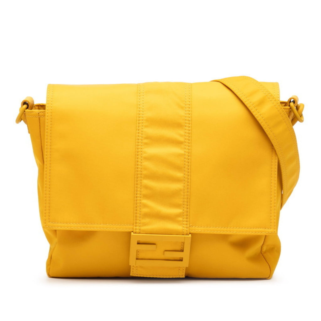 Fendi Logo Messenger Bag/Shoulder Bag 7VA537 Yellow Nylon Women's FENDI