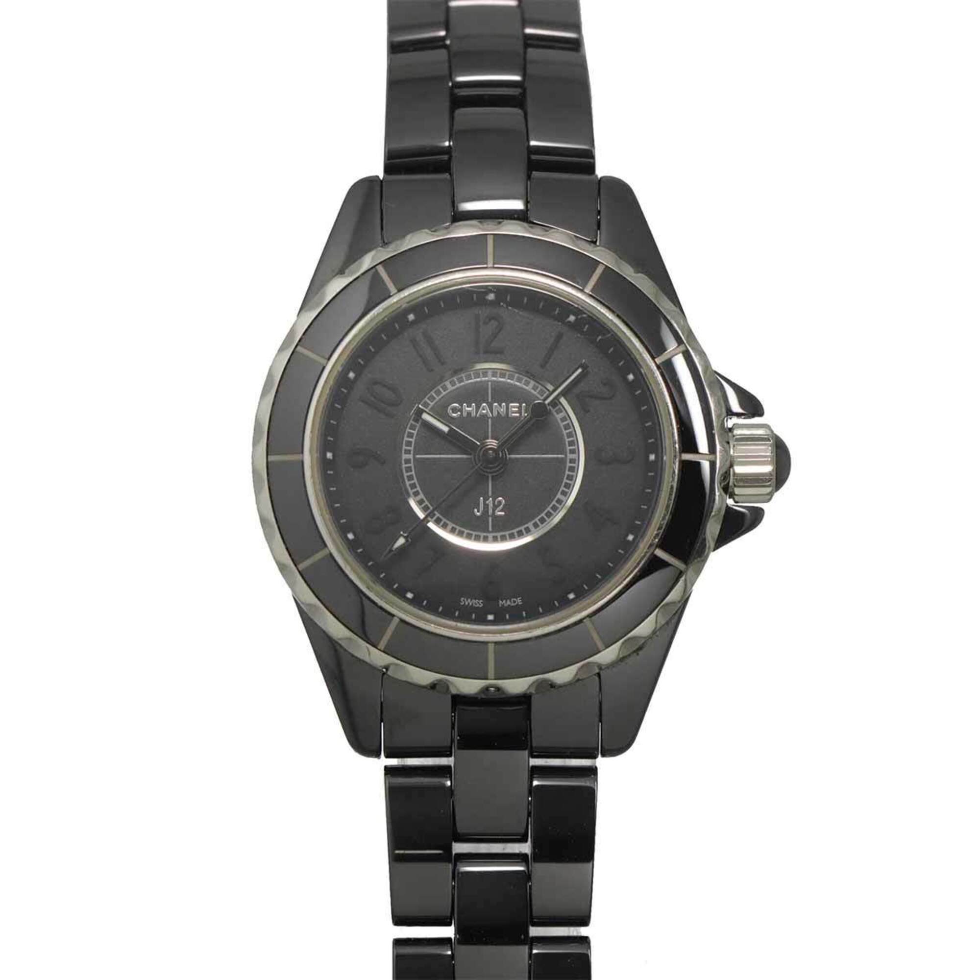 Chanel J12 Intense Black 29mm H4196 Women's Watch, Ceramic Quartz Watch — Very Good