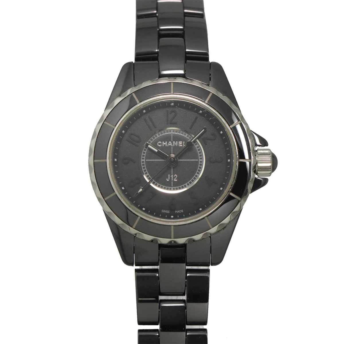 Chanel J12 Intense Black 29mm H4196 Women's Watch, Ceramic Quartz Watch — Very Good