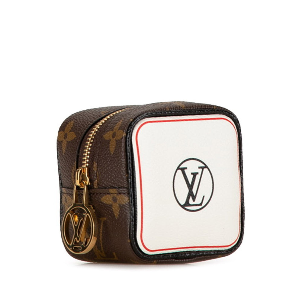 Louis Vuitton Monogram Porto Monnaie Cube Pouch M80231 Brown Multicolor PVC Leather Women's LOUIS VUITTON — Like New