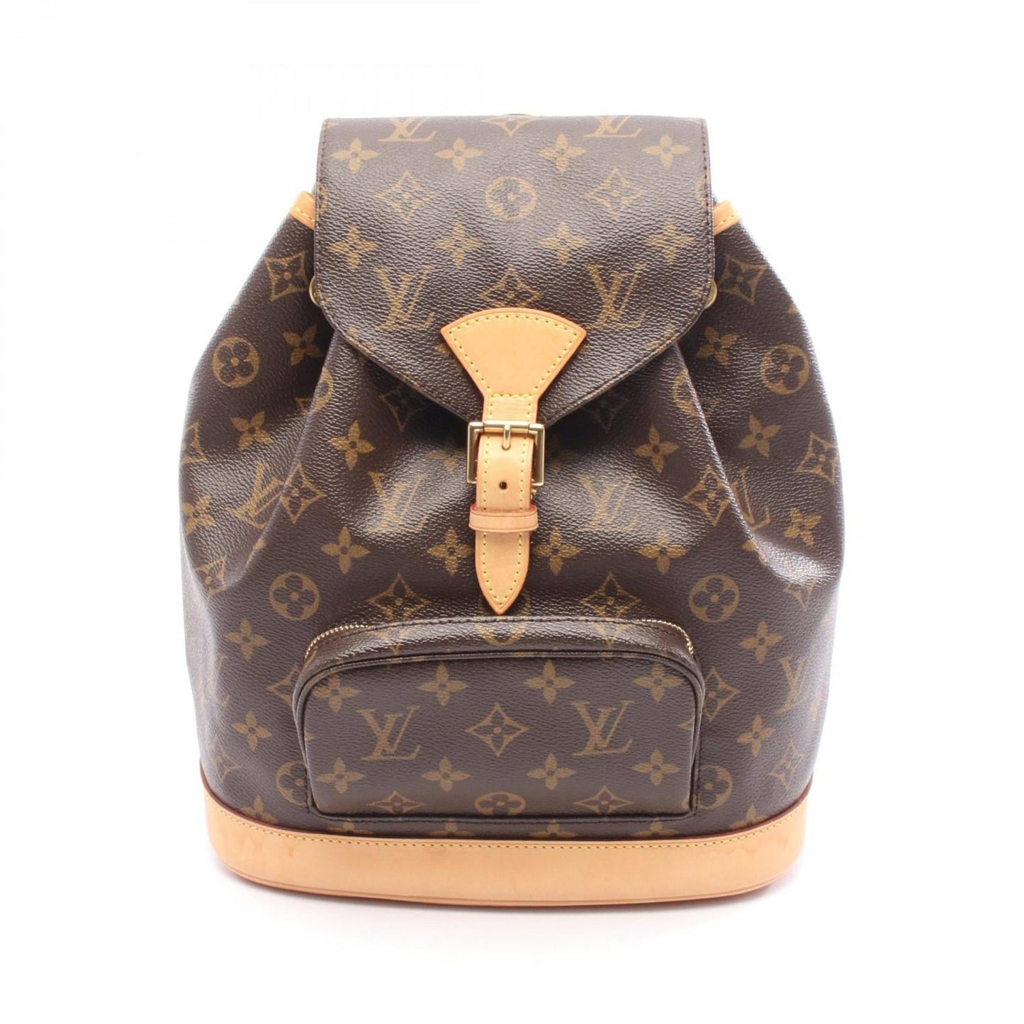 Louis Vuitton Montsouris MM Monogram Backpack, Coated Canvas and Leather, Brown, M51136, Women's