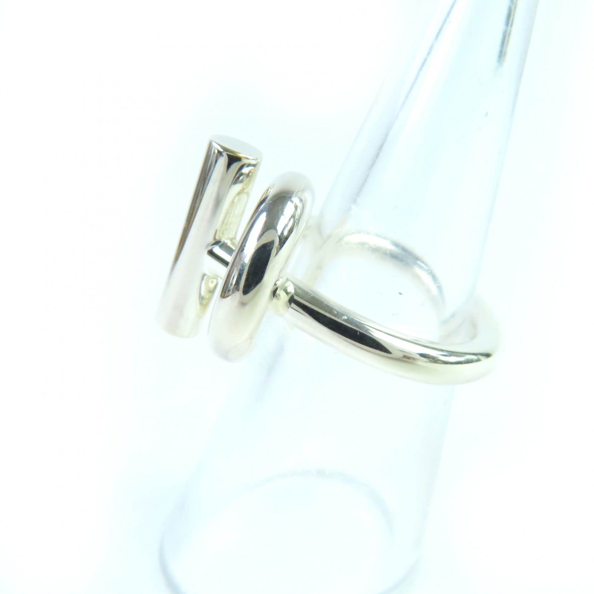 HERMES Echappé MM Ring, AG925 Silver, Size 50, Approximately Japanese Size, Includes Box, Made in Italy, Weight 9.8g, Women's — Like New