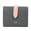 CELINE 10H263BRU.10GV Bicolor Compact Trifold wallet Gray x pink