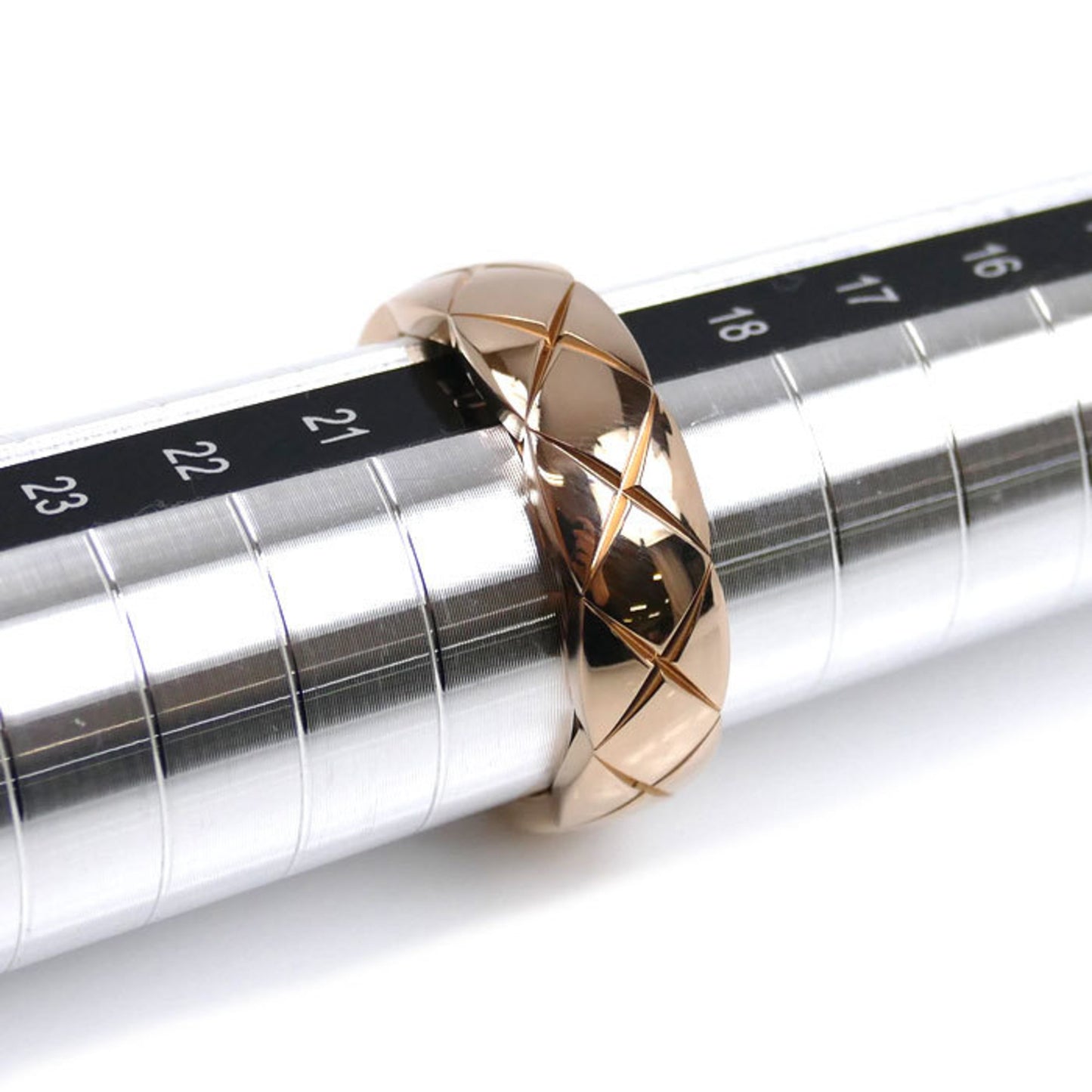 CHANEL 18K Pink Gold Coco Crush Ring J10817, Size 20, 60cm, 7.2g, Men's