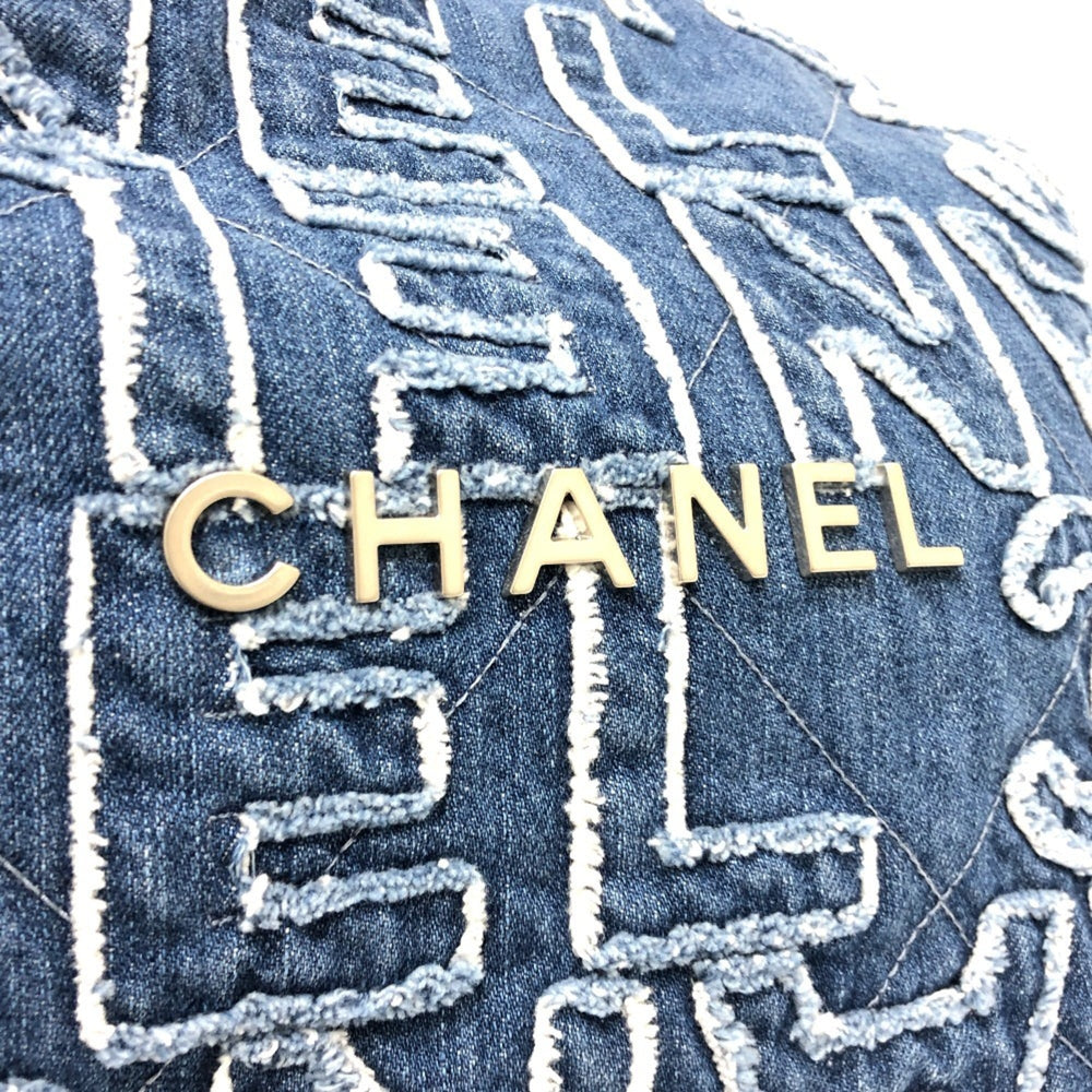 CHANEL AS3260 24A CHANEL22 Patchwork Shoulder Bag Denim Women's Blue — New - Store Return
