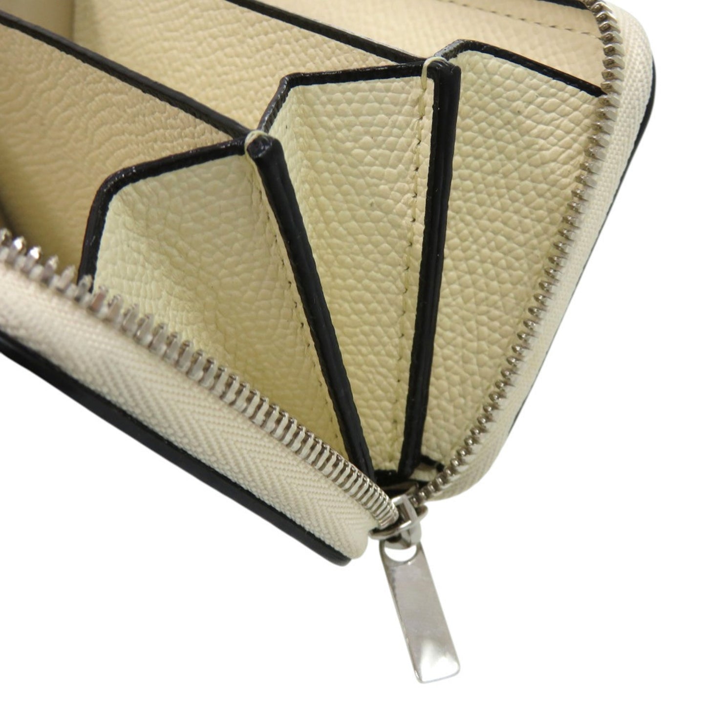 Valextra Zip Around Card Holder SGZA0010028LRLCC99WW Soft Calfskin White Coin Case 1336