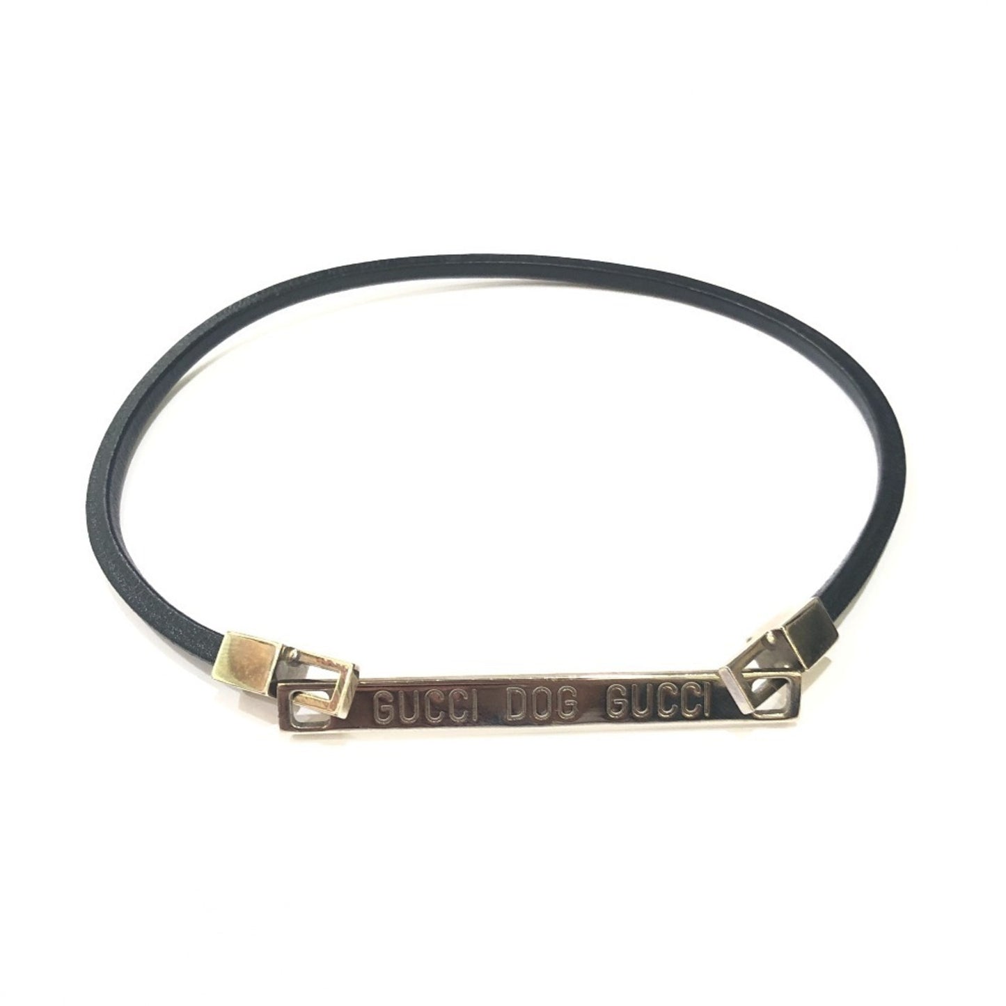 GUCCI DOG Dog Choker Necklace SS Men's Women's Black