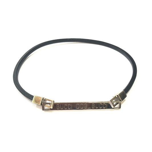 GUCCI DOG Dog Choker Necklace SS Men's Women's Black