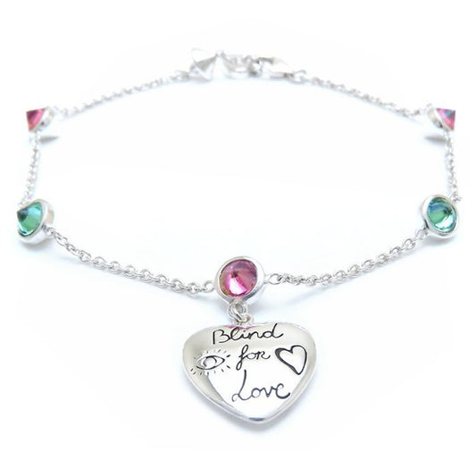 GUCCI Blind for Love Bracelet with Cubic Zirconia #17 and Silver 925 294065