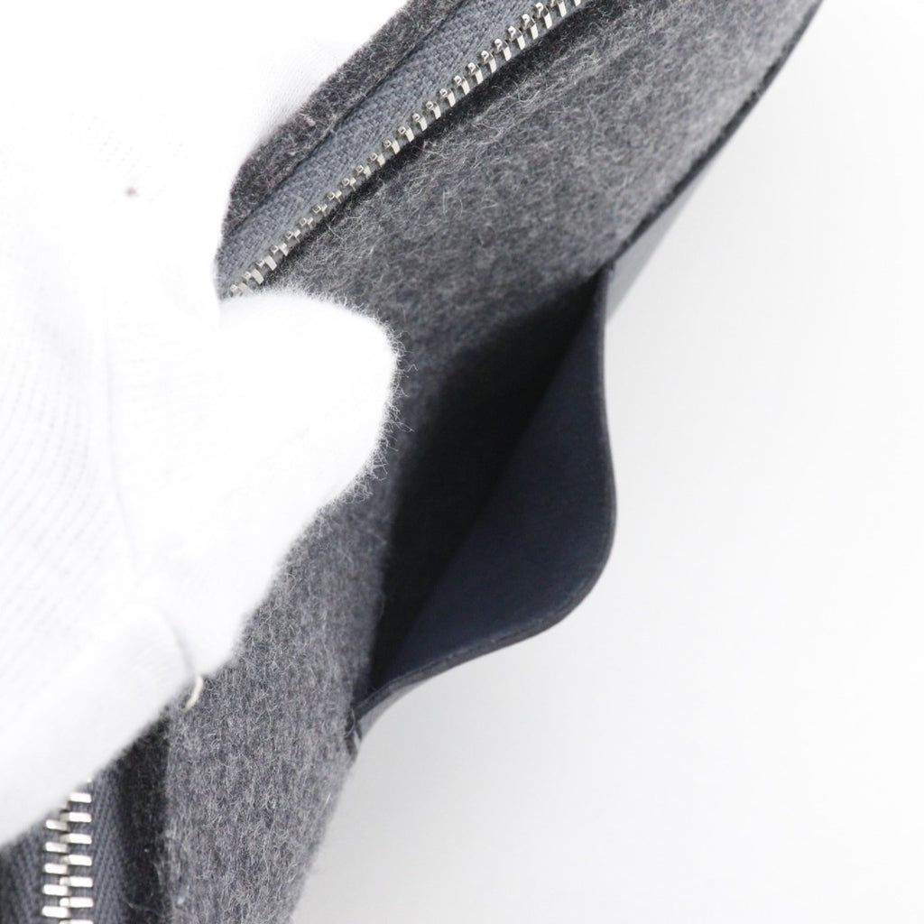 Hermes Too Doo 37 Clutch Bag Felt 2017 Gray A A5 Zipper Unisex