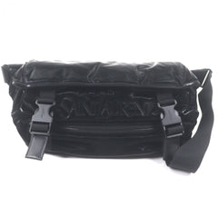 SAINT LAURENT 758258 Nylon Embroidered Body Bag, Black, with Dust Made in Italy, Men's — Like New
