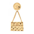 Chanel Coco Mark Back Motif Brooch Accessory, Gold Plated, Women's
