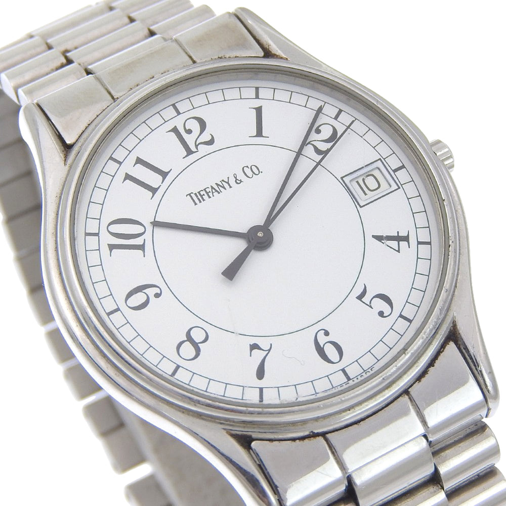 Tiffany & Co. Classic Watch, Stainless Steel, Quartz, Analog, White Dial, Unisex — Good