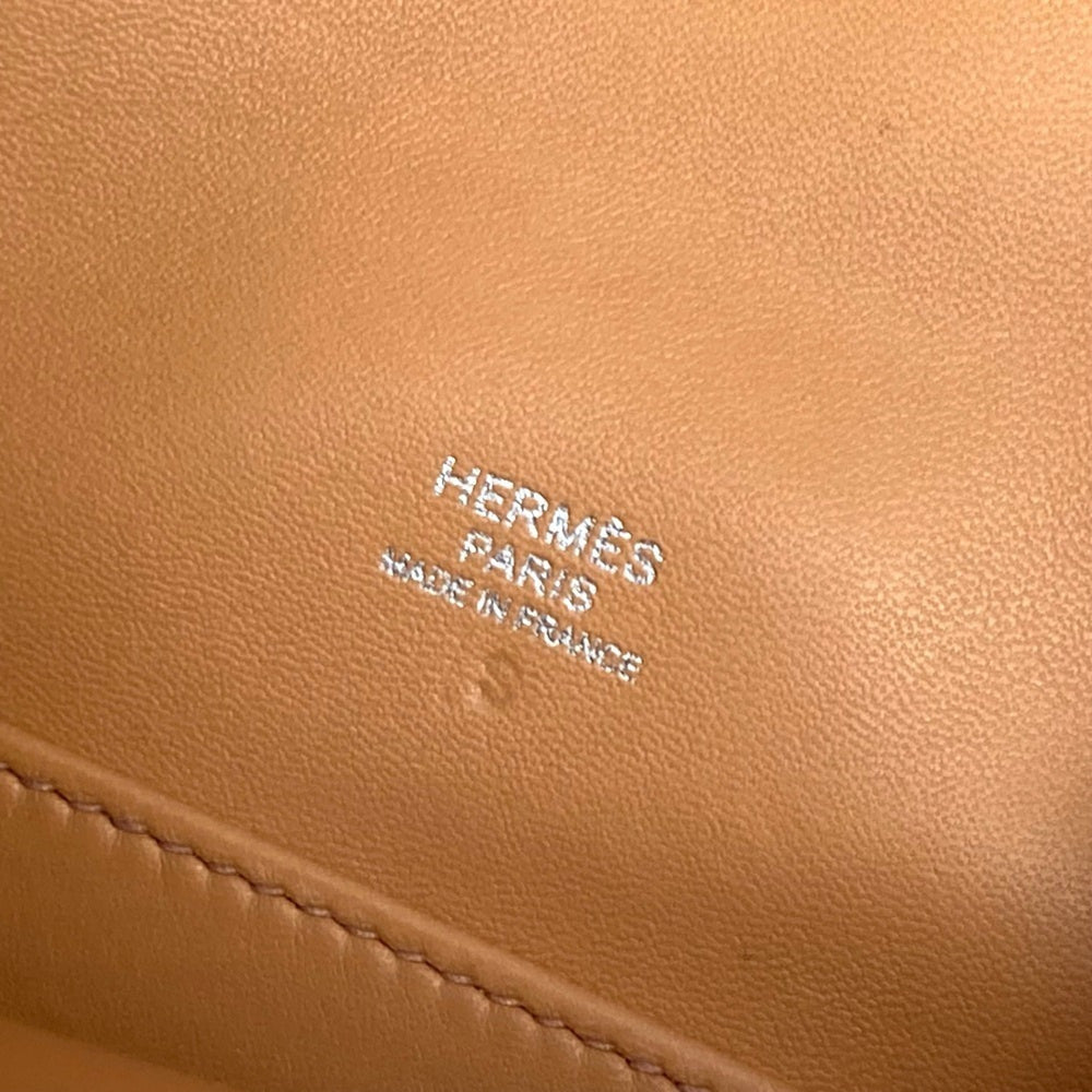 HERMES Sacado GR24 Backpack Bag Rucksack Leather Men's Women's Yellow Like New — Like New