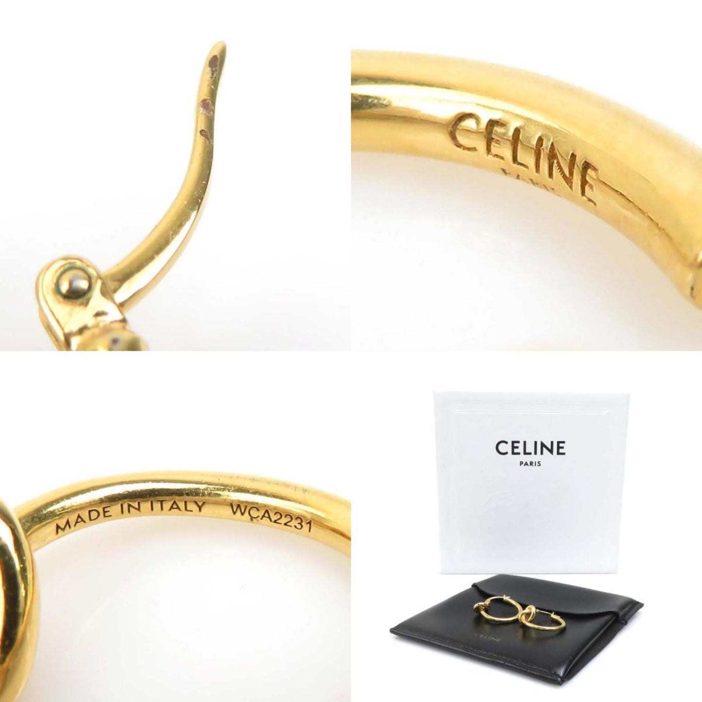 Celine earrings in gold metal for women, h31725k