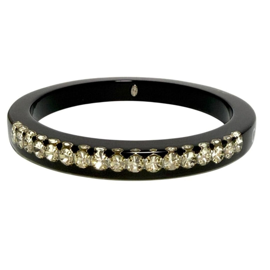 Chanel Women's Beaded Bangle Bracelet, Circle, 2005, Black