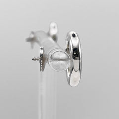 HERMES Clou de Selle Sellier Stud Earrings, Combination Sterling Silver (SV925) and 18K 750 Gold, Men's Women's — Like New