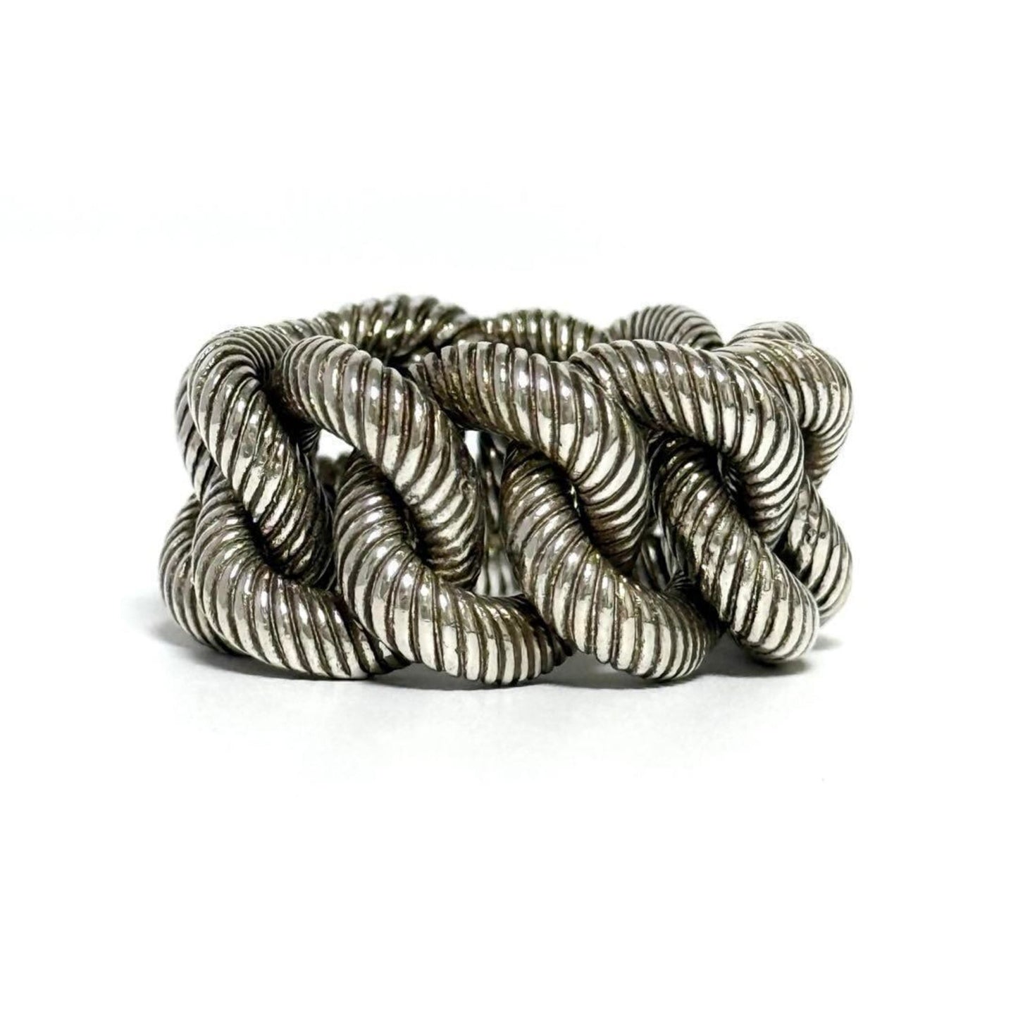 Gucci Men's Gourmet Chain Ring, Silver