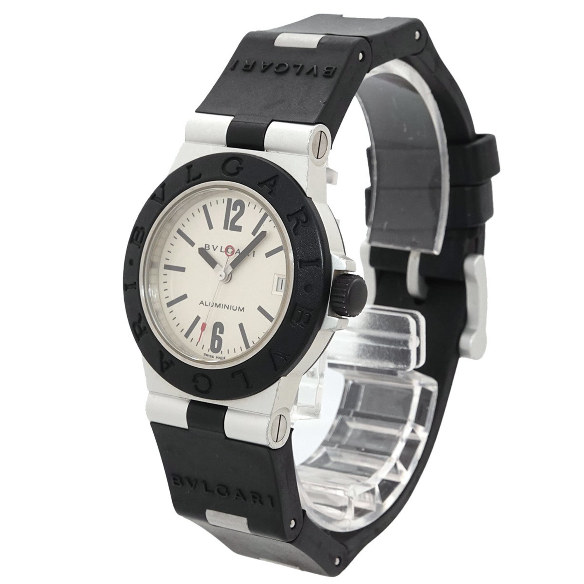 Bulgari BVLGARI Aluminum AL32A Ladies' Watch, Date, Silver, Quartz Watch — Very Good