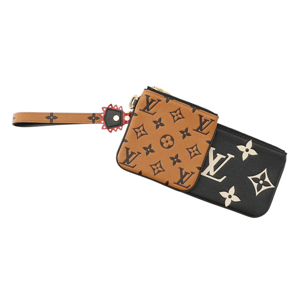 Louis Vuitton handbag pouch Monogram Empreinte Pochette Trio LV Crafty M69516 LOUIS VUITTON Black — Like New