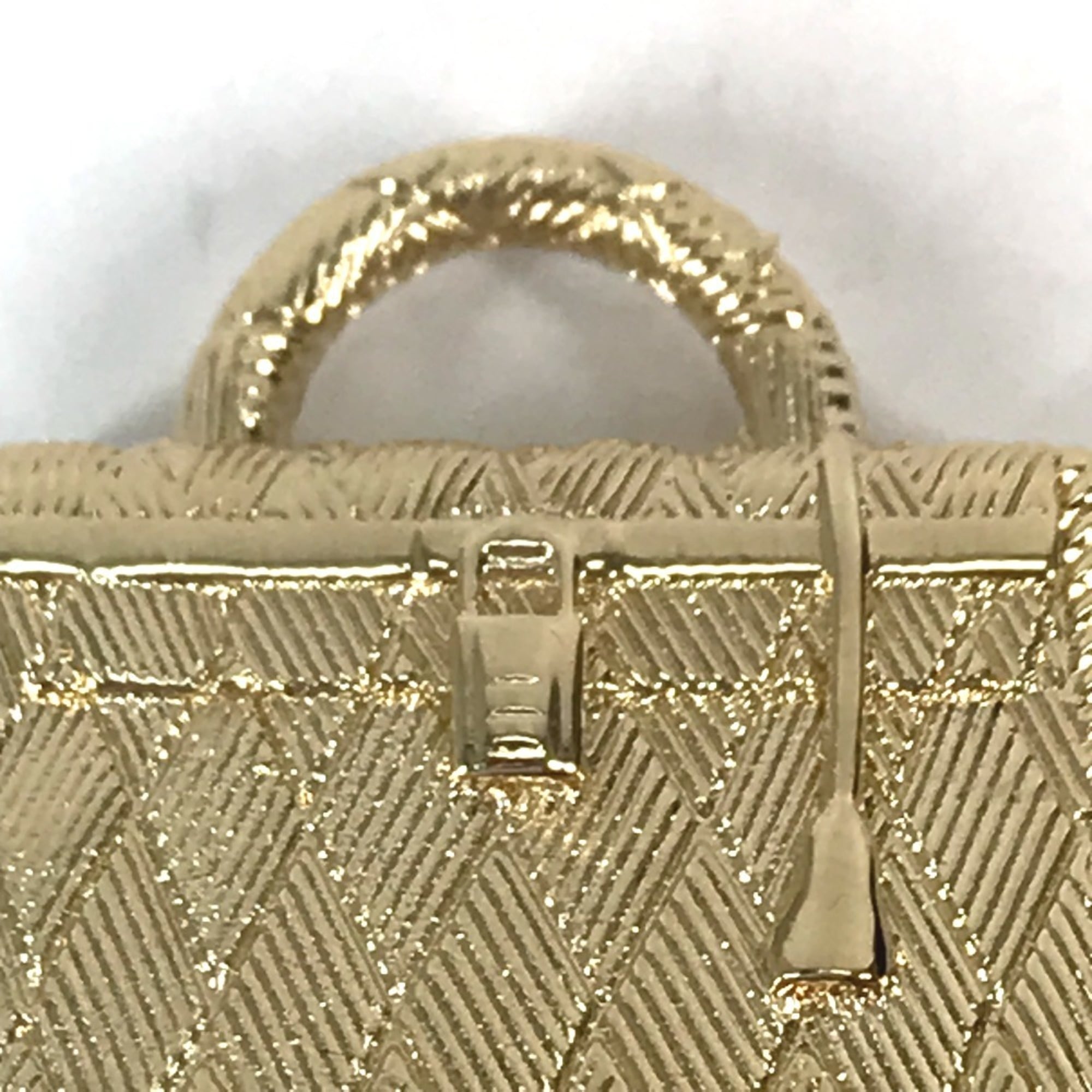 HERMES Hermes Pendant Necklace Curiosity Curiosite Permabrass Charm Metal Women's Gold E-240221-12 — New - Store Return