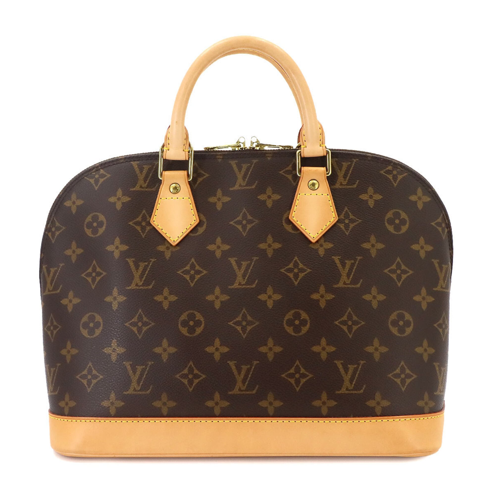 Louis Vuitton Monogram Alma Handbag, Brown, M51130, Gold Hardware — Like New