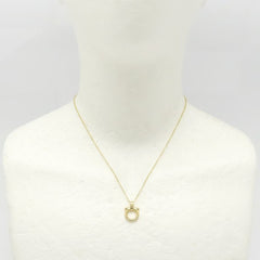 Salvatore Ferragamo Gancini Necklace, 18K Yellow Gold, Women's, Item No. 295381 — Like New