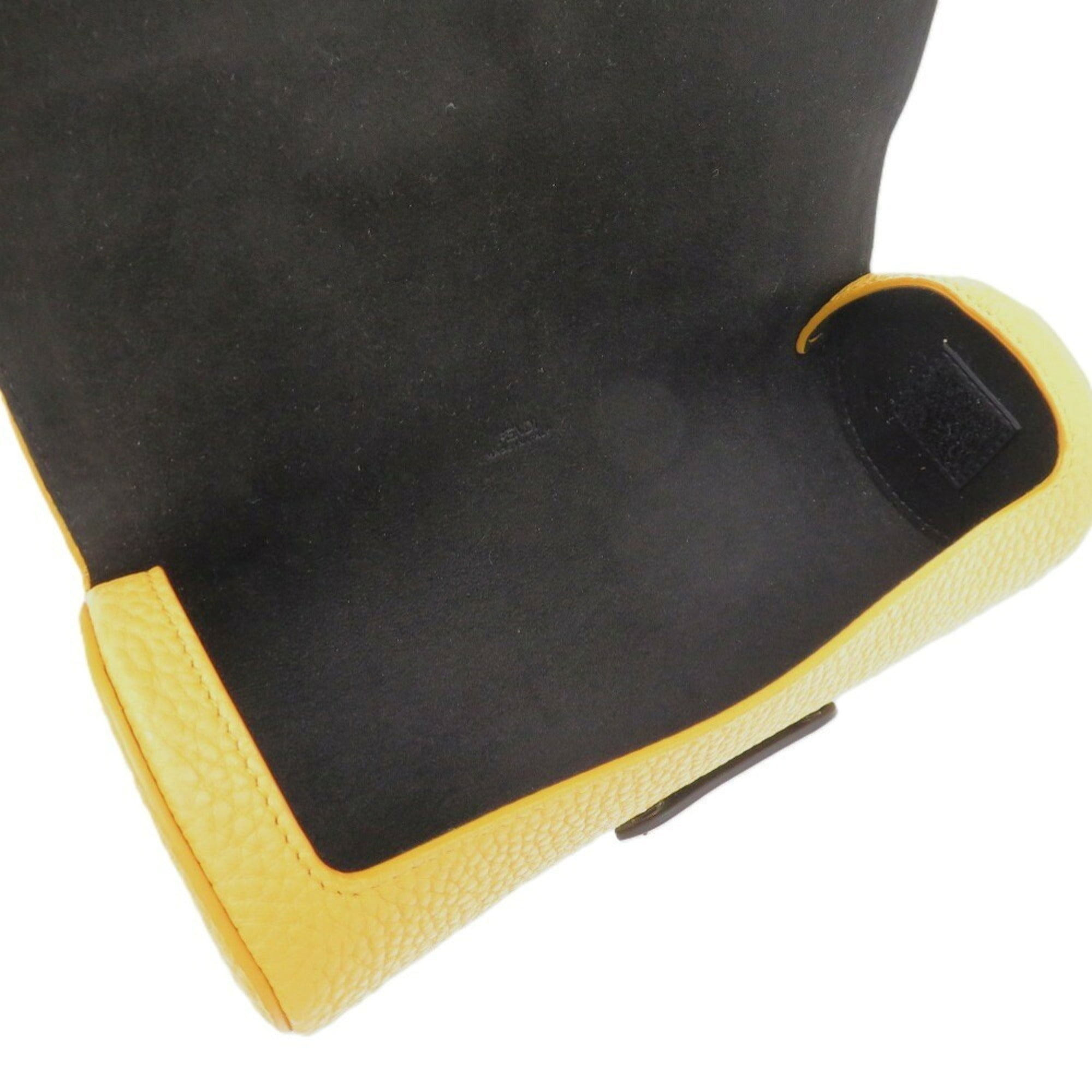 Like new Fendi leather pouch with yellow watch case, 0659FENDI — Like New