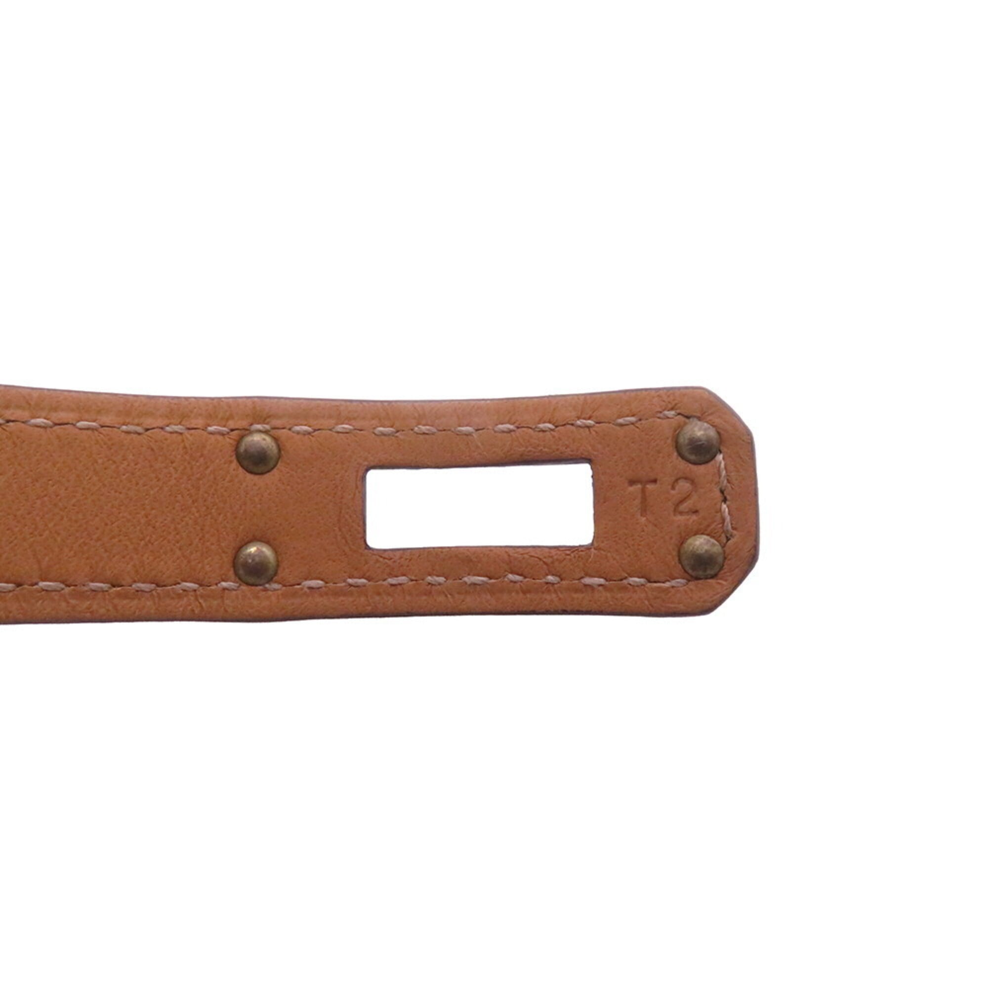 Hermes Kelly Double Tour Bracelet, Rose Sakura Pink Swift Leather, U Stamp, Size T2 — Like New