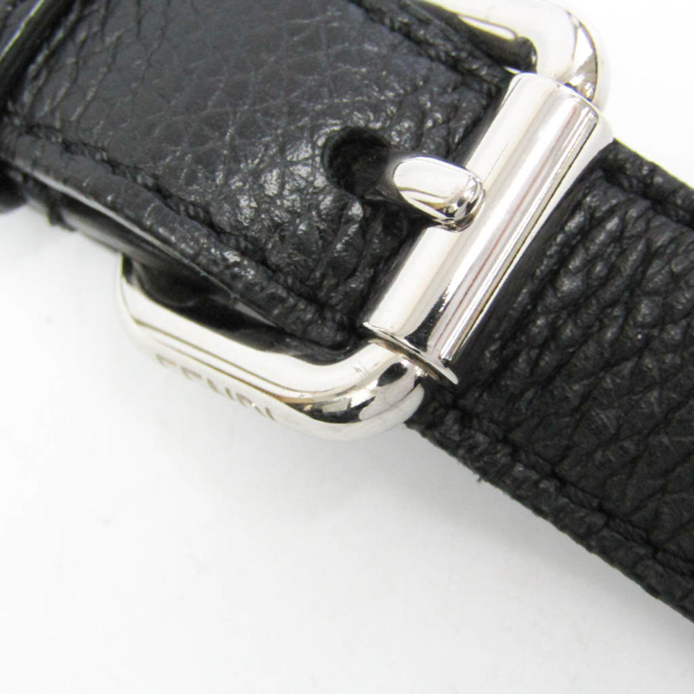 Fendi 7N0146 Women,Men Leather Shoulder Bag Black — Like New