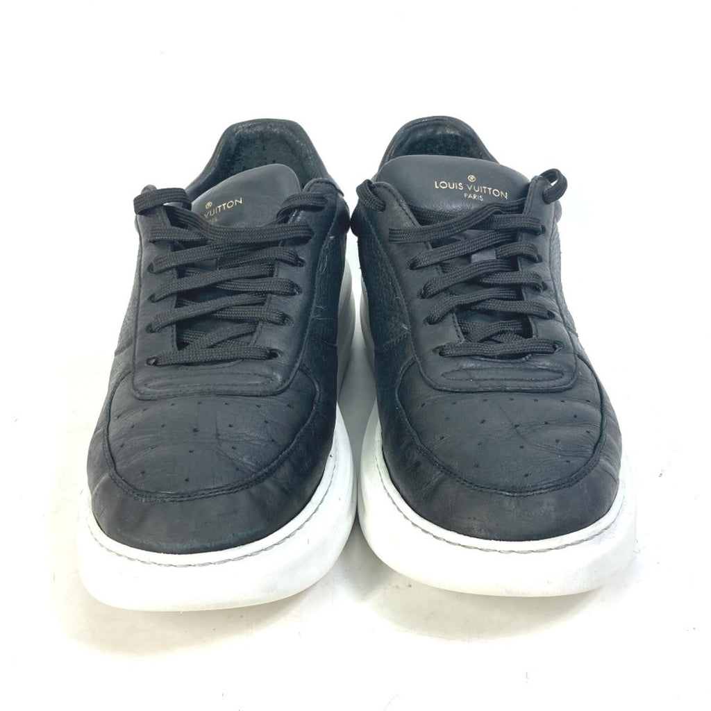 LOUIS VUITTON Beverly Hills Line Men's Leather Sneakers with Laces, Black