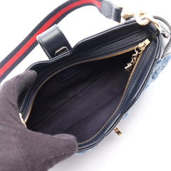 Gucci Moonside GG Denim Handbag, Leather Women's, Blue/Navy, 786015 — New - Store Return