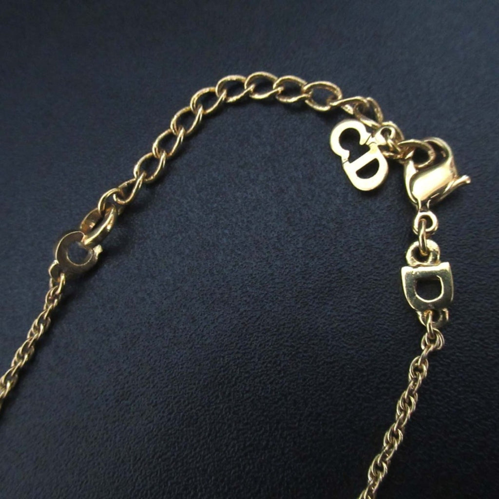 Vintage Christian Dior Dog Tag Logo Necklace Pendant in Gold, GP, for Women