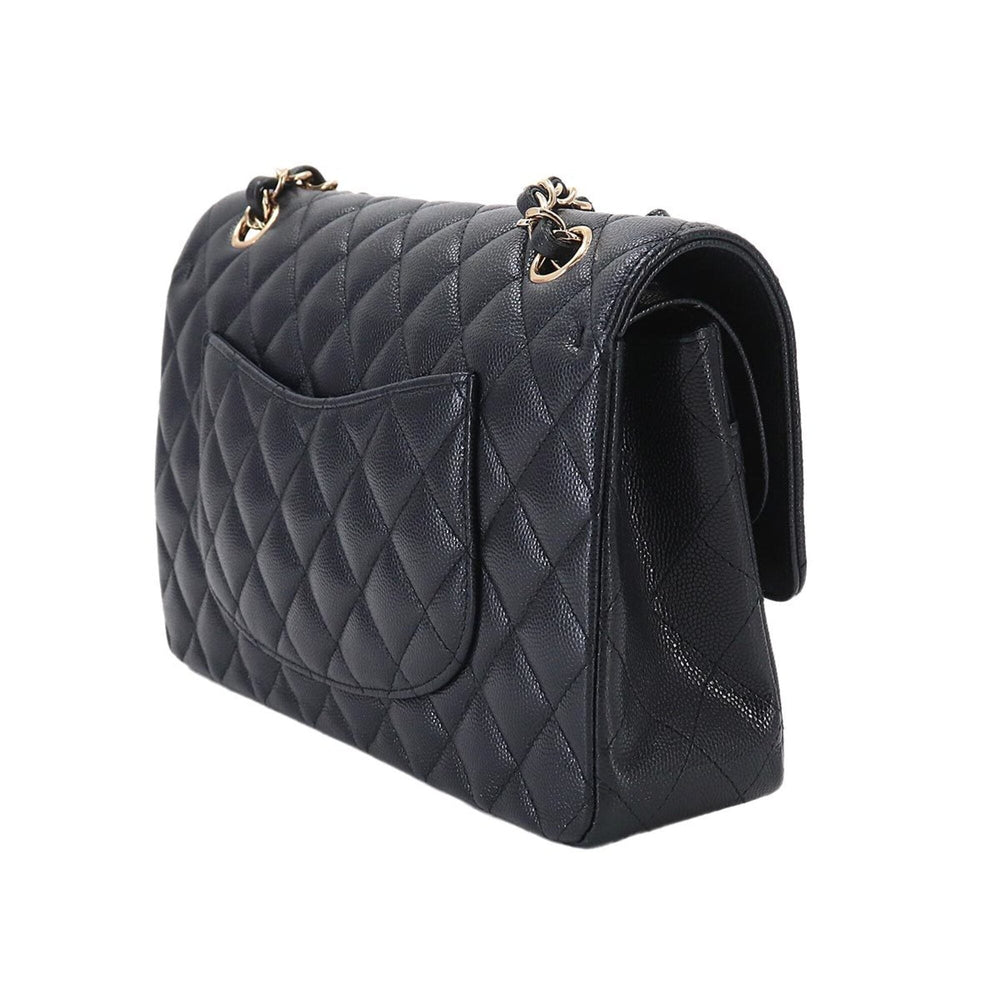 Chanel Matelasse 25 Chain Shoulder Handbag, Caviar Leather, Navy, A01112, Gold Hardware, Coco Mark — Like New