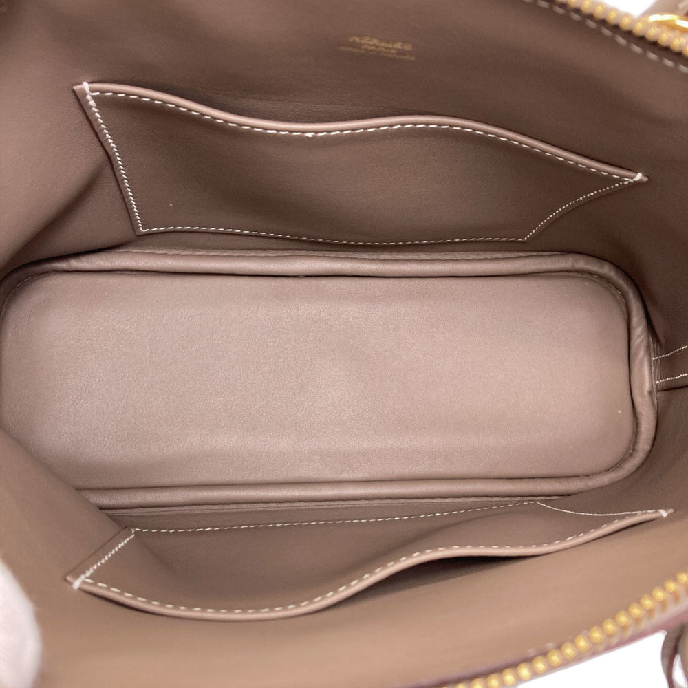 Hermes Bolide 1923 25 Etoupe Gold Hardware Handbag Epsom Leather Women's HERMES — Like New