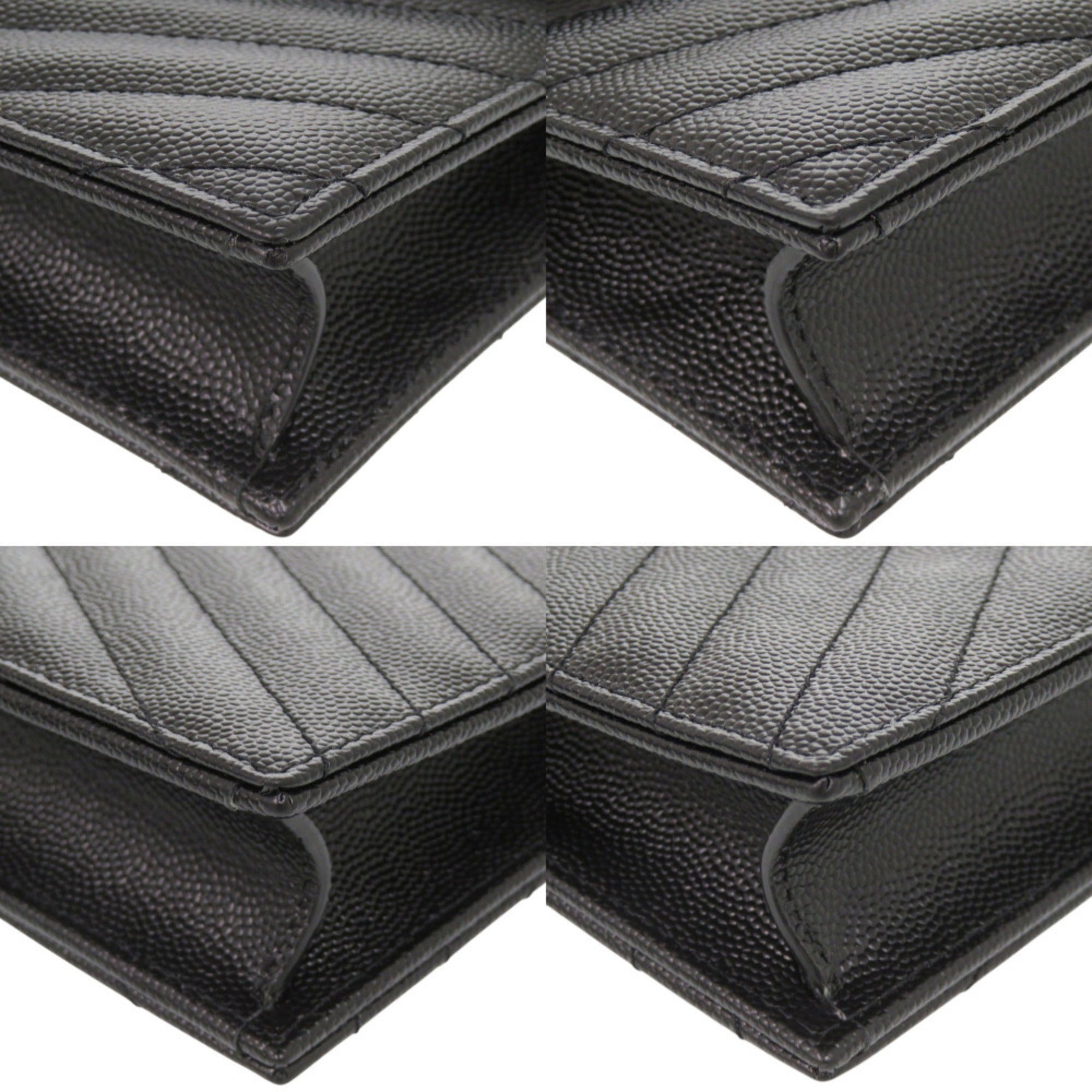 Yves Saint Laurent Like new Saint Laurent Paris Cassandra Envelope Wallet with Chain 742920, black leather chain shoulder bag, 1490 — Like New
