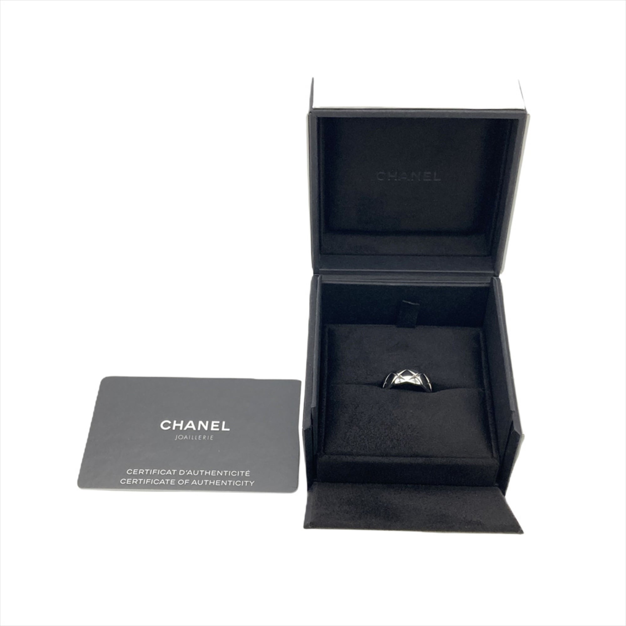 Chanel Coco Crush Medium Ring, Size #50, J10570, 18KWG, 5.9g, White Gold, Women's Ring — Like New