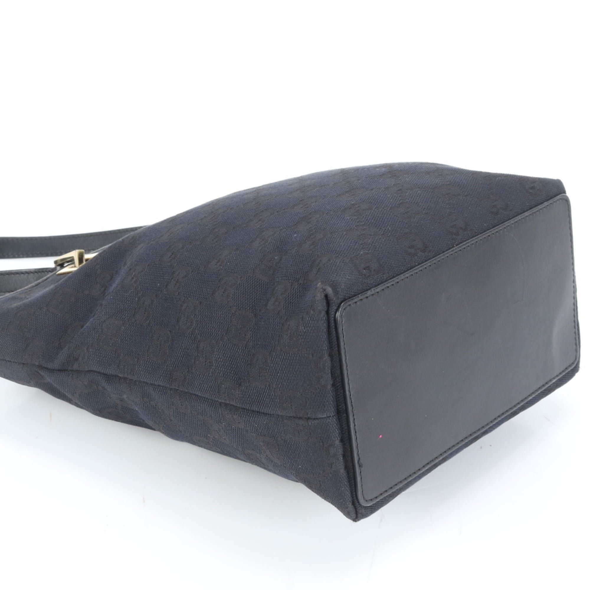 Gucci GG Canvas 002-1099 Leather Tote Bag Shoulder Handbag Gold Hardware Women's