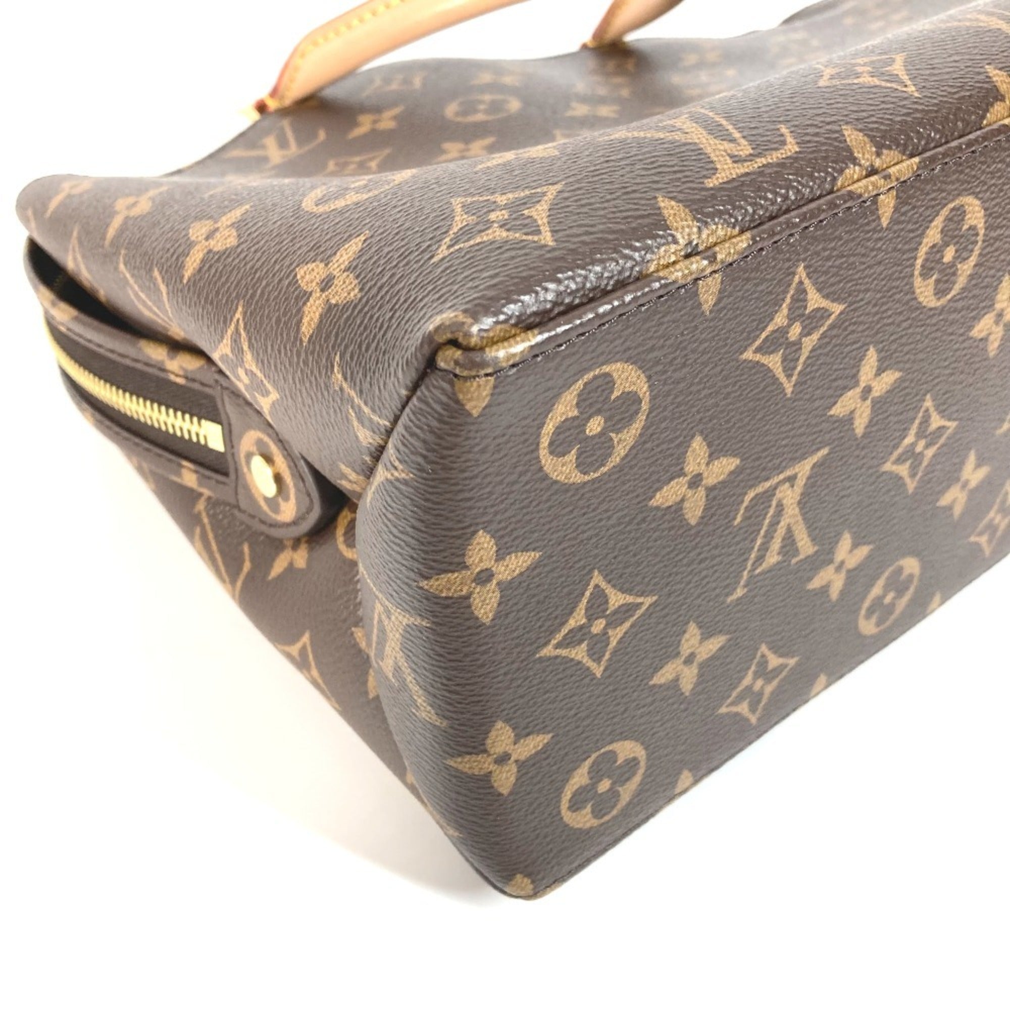 LOUIS VUITTON M45900 Monogram Petit Palais PM Bag Tote Shoulder 2WAY Handbag Canvas Women's Brown Like New — Like New