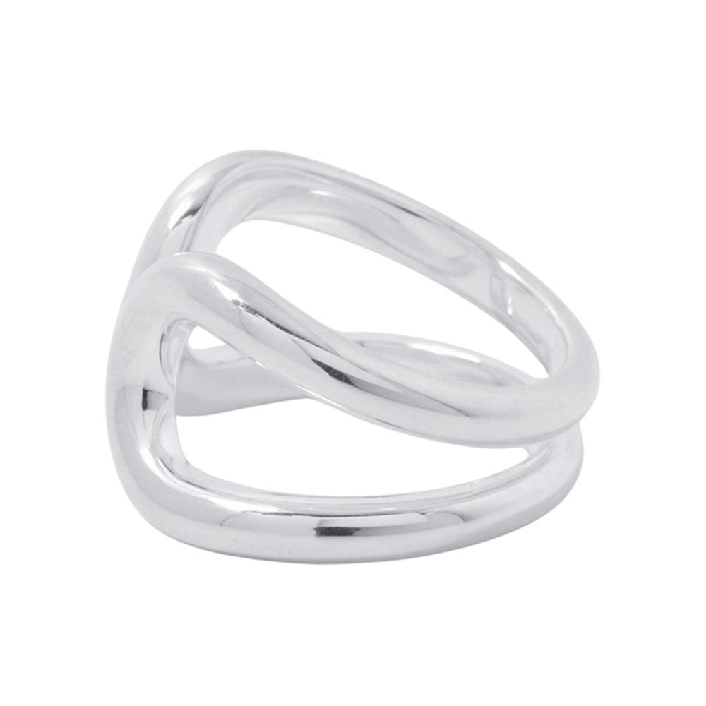Hermes Lima PM ring, SV925 silver, ring size 52. HERMES — Like New