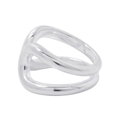 Hermes Lima PM ring, SV925 silver, ring size 52. HERMES — Like New