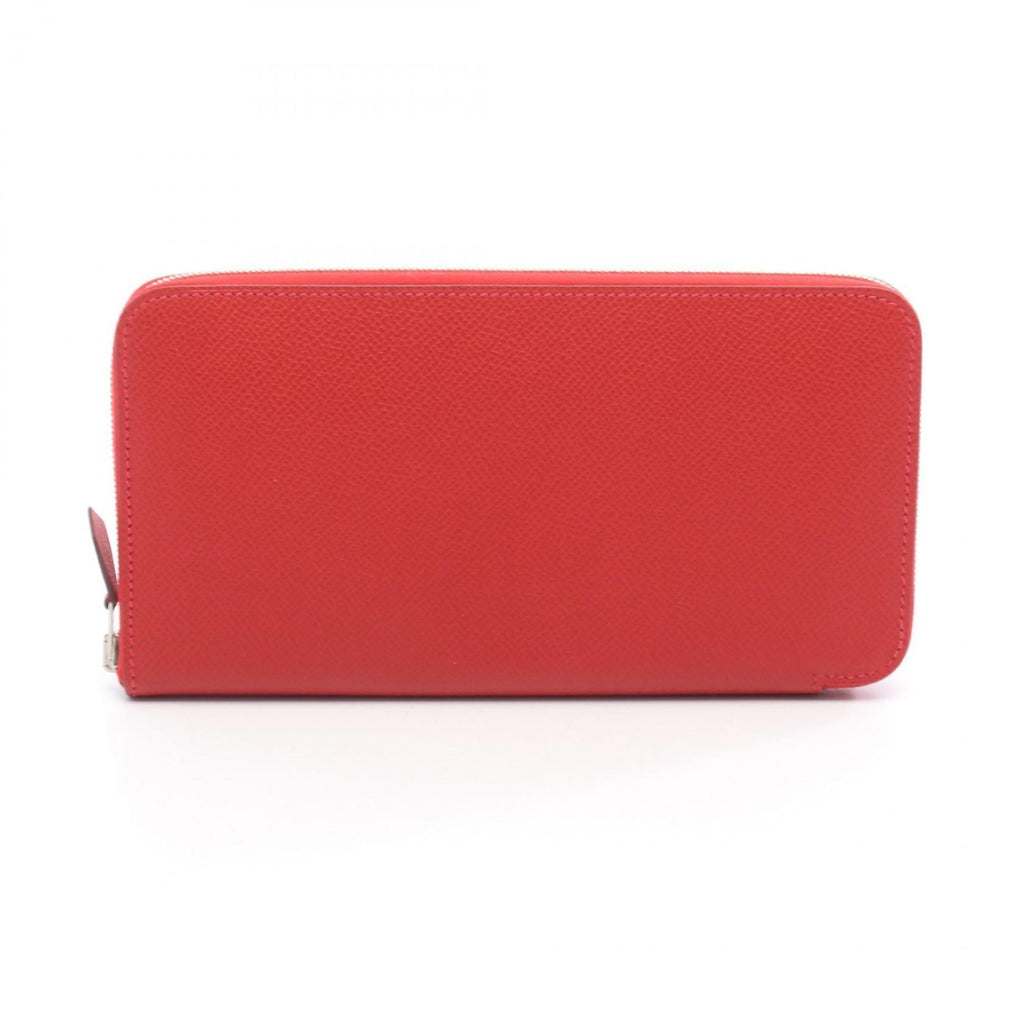 Hermes Hermès Azap Long Round Wallet, Leather, Epsom Women's, Red