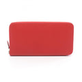 Hermes Hermès Azap Long Round Wallet, Leather, Epsom Women's, Red