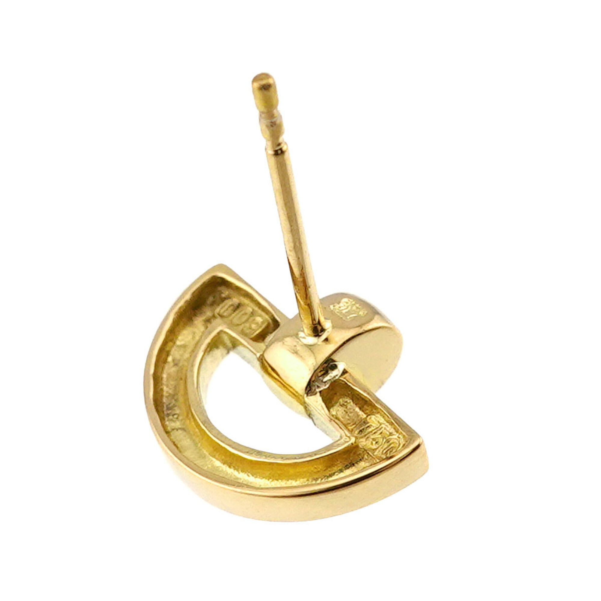 Celine CELINE Diamond 0.03ct Earring 18K YG Yellow Gold 750 Single Pierced — Like New