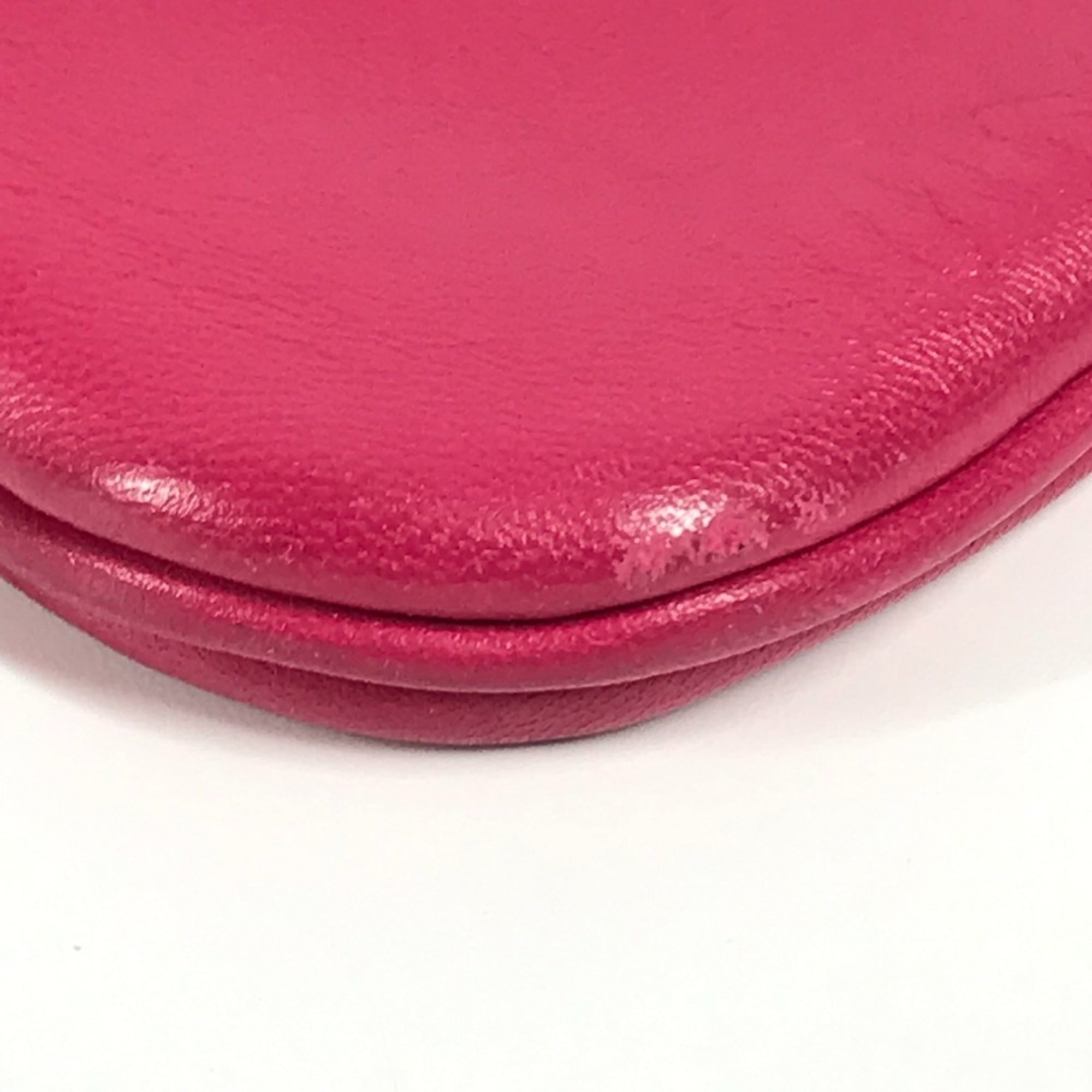 HERMES Bicolor Sac Aline Mini Pochette Shoulder Bag in Pink Leather — Like New