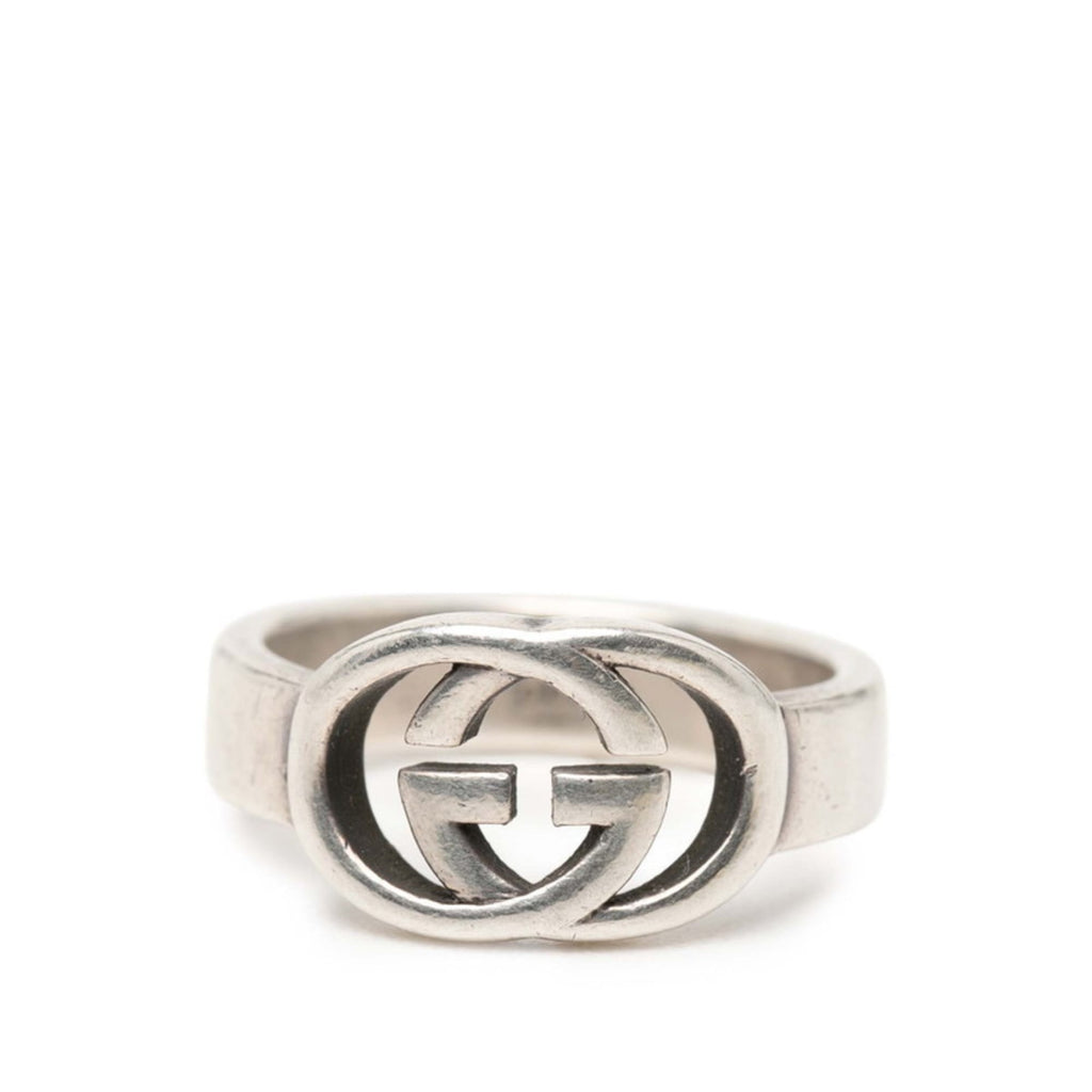 Gucci Interlocking G Ring #15 SV925 Silver Women's GUCCI