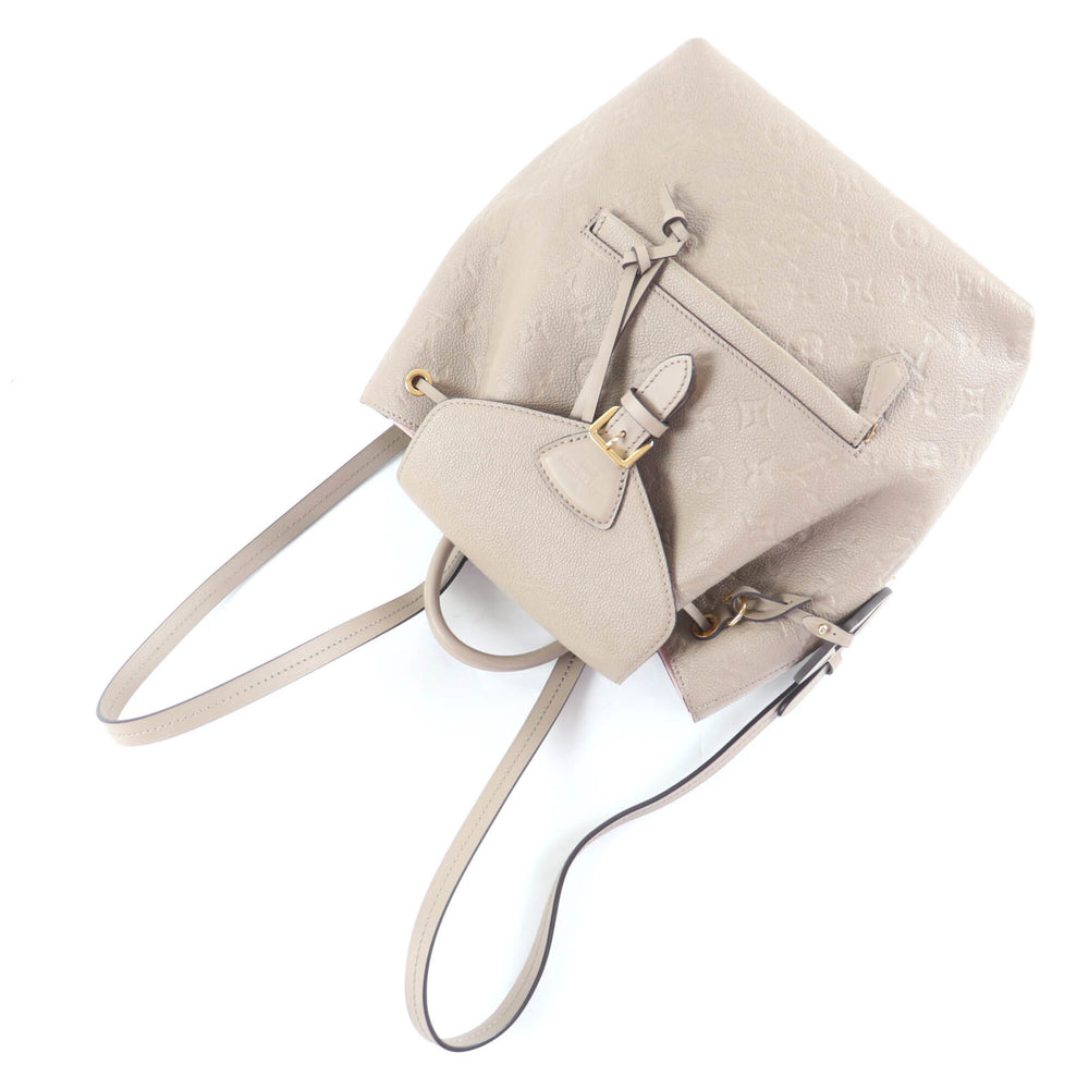 LOUIS VUITTON M45410 Montsouris PM Tourterelle Monogram Empreinte Backpack, Rucksack/Daypack, with Dust Bag, Made in Spain, Women's — Like New