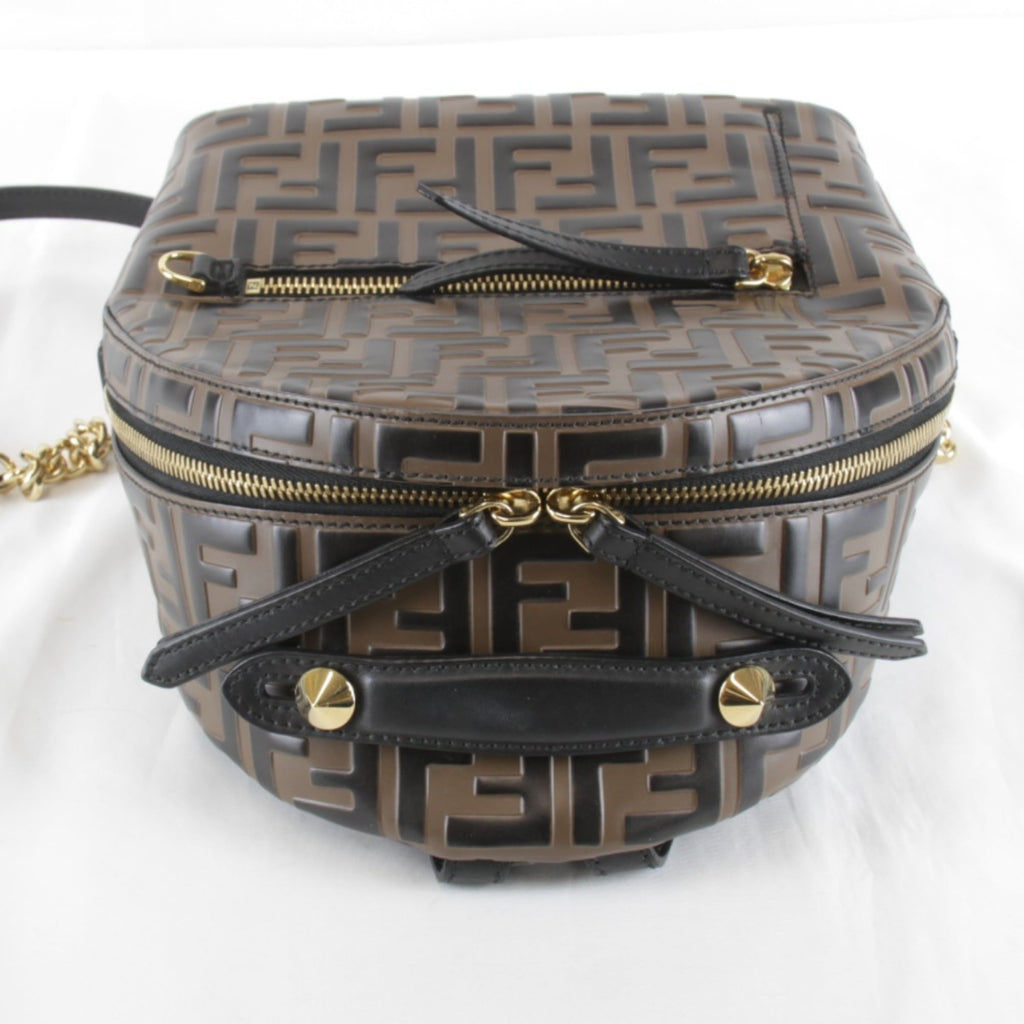 FENDI Zucca 8B2038 Backpack/Daypack Leather Brown